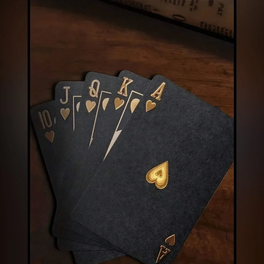 ✨Super Waterproof Black and Gold Playing Cards